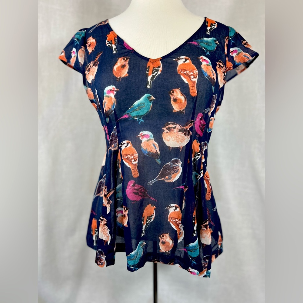 Meadow Rue flutter sleeve blouse, sz 8
